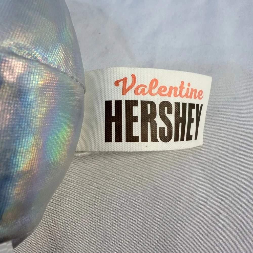 Hershey Kisses Plush Toy Silver Iridescent Valentine‎ Candy Kiss Stuffed
